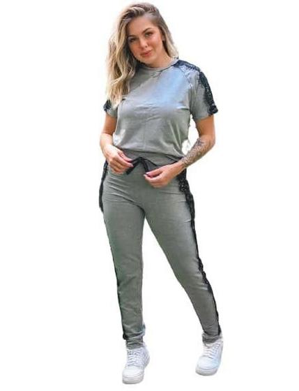 Imagem de Conjunto Feminino Moletinho Com Renda