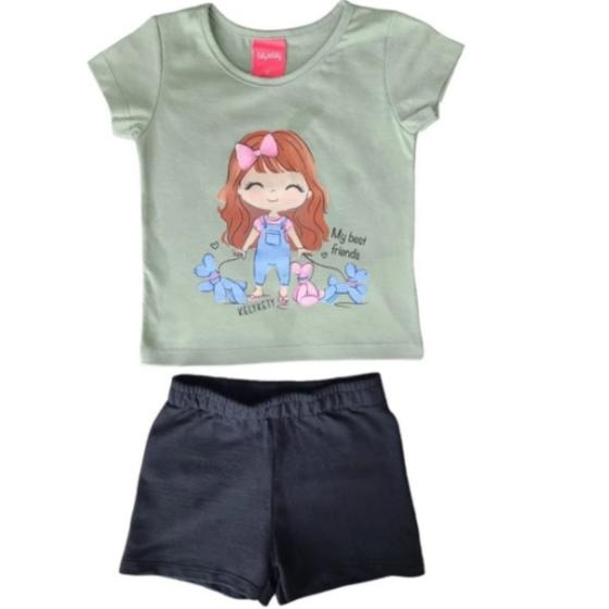 Imagem de Conjunto Feminino My best Friends  Kely Kety Shorts Moletinho