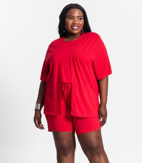 Imagem de Conjunto Feminino Plus Size 3 Peças Secret Glam Vermelho