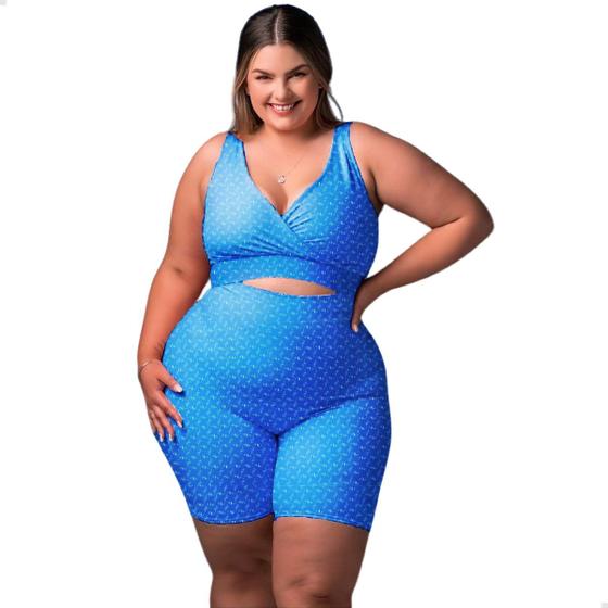 Imagem de Conjunto Feminino Plus Size Roupa Academia Fitness