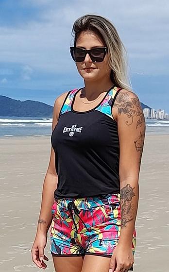 Imagem de Conjunto Feminino Shorts Boxer Regata Tropical Beach Tennis