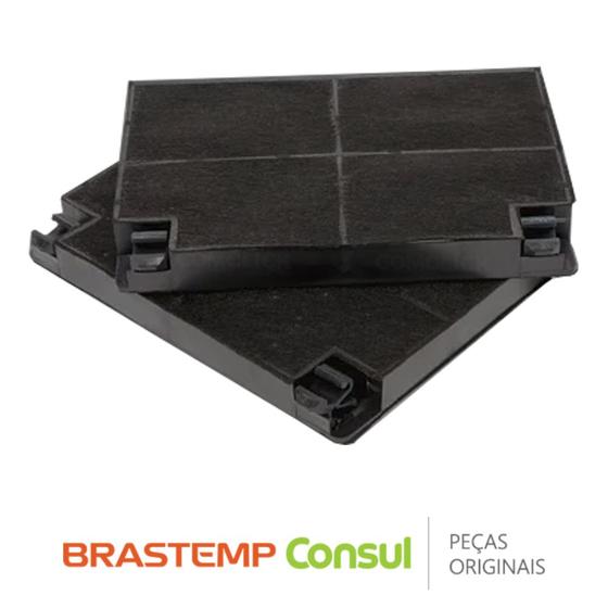 Conjunto Filtro de Ar Carvão Ativado (02 Filtros) Coifa / Depurador de Ar Brastemp BAG60A BAG80A Menor preço em Conjunto Filtro de Ar Carvão Ativado (02 Filtros) Coifa / Depurador de Ar Brastemp BAG60A BAG80A