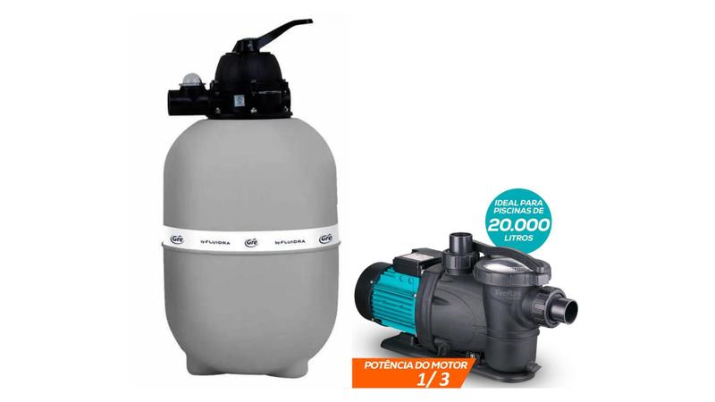 Conjunto Filtro GRE 200 E Bomba 1/3 Cv Lepono Para Piscinas de Ate 20 Mil Litros Menor preço em Conjunto Filtro GRE 200 E Bomba 1/3 Cv Lepono Para Piscinas de Ate 20 Mil Litros