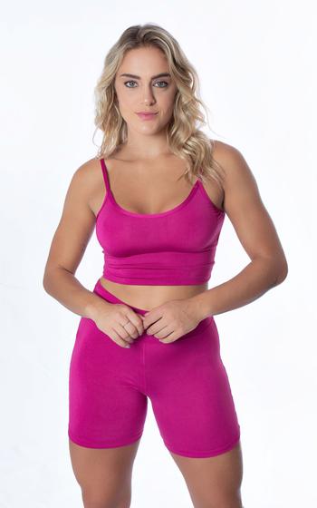 Imagem de Conjunto Fitness Academia Short e Top Básico Suplex cós alto