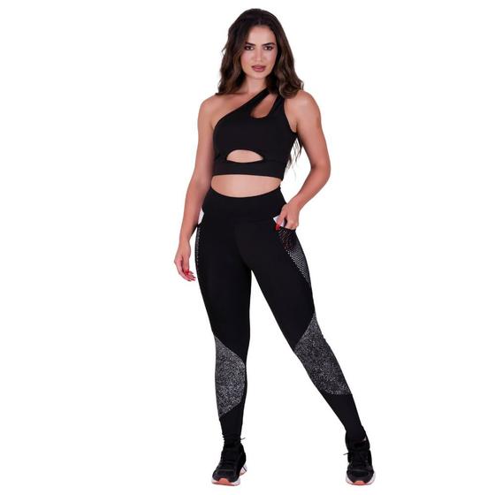 Imagem de Conjunto Fitness Calça Legging com Bolso e Top sem bojo Aurora