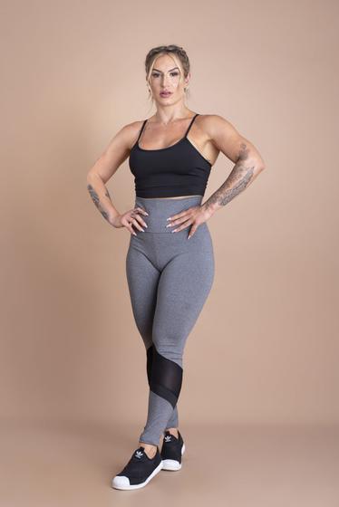 Imagem de Conjunto Fitness Feminino Calça Legging Cintura Alta Detalhe Na Perna E Top Alcinha Moda Treino Academia F7 NEW STYLE