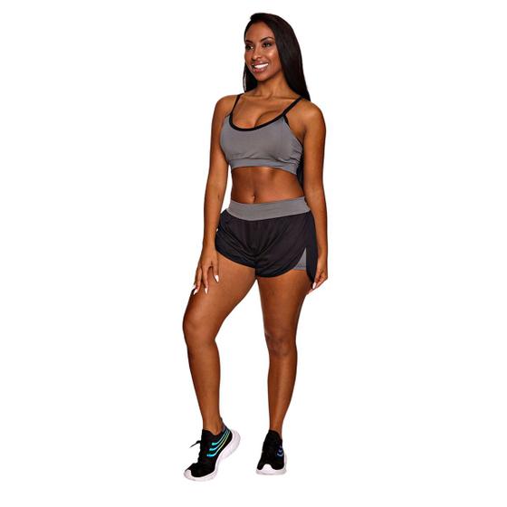 Imagem de Conjunto Fitness Feminino Shorts Duplo + Top Reforçado