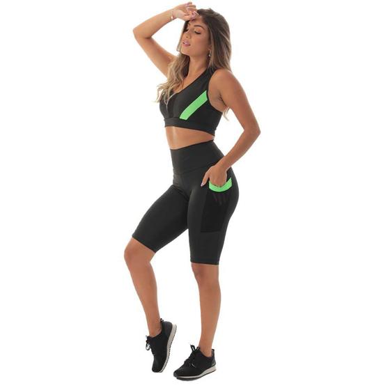 Imagem de Conjunto Fitness Fristyle Bermuda E Top Academia Feminino