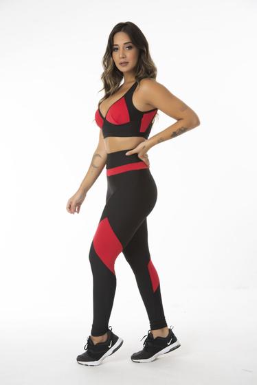 Imagem de Conjunto Fitness Legging E Top Roupas De Academia Feminino