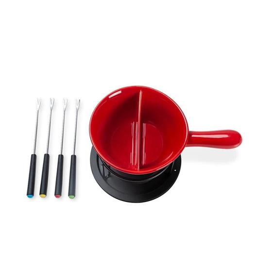 Imagem de Conjunto Fondue Cerâmica C/Divisória 9 Peças 1256/110 Brinox