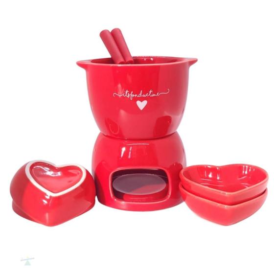 Imagem de Conjunto Fondue Porcelana Hauskraft Lamour E Petisqueira