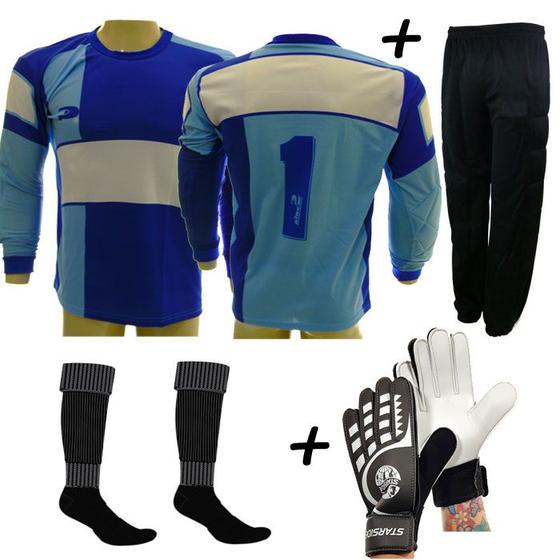 Imagem de Conjunto Goleiro 4x1 PANEMA Calca ML azl - Placar