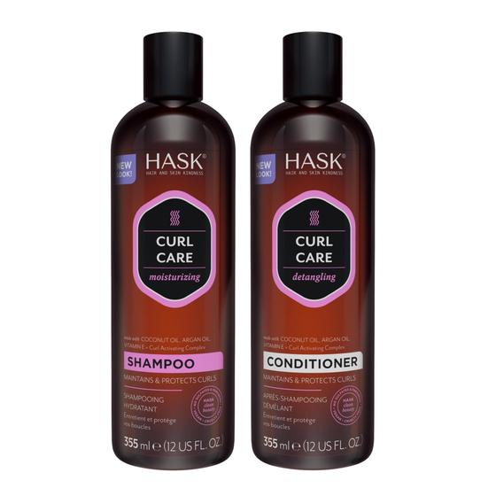 Imagem de Conjunto HASK Curl Care - Shampoo e Condicionador com Óleo de Coco e Argan