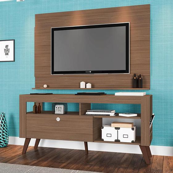 Imagem de Conjunto Home Com Bancada E Painel Para Tv Até 55 Dinamarca - Montana