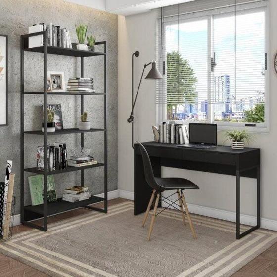 Conjunto Home Office Industrial 2 Peças 1 Escrivaninha e 1 Estante FitMobel Menor preço em Conjunto Home Office Industrial 2 Peças 1 Escrivaninha e 1 Estante FitMobel