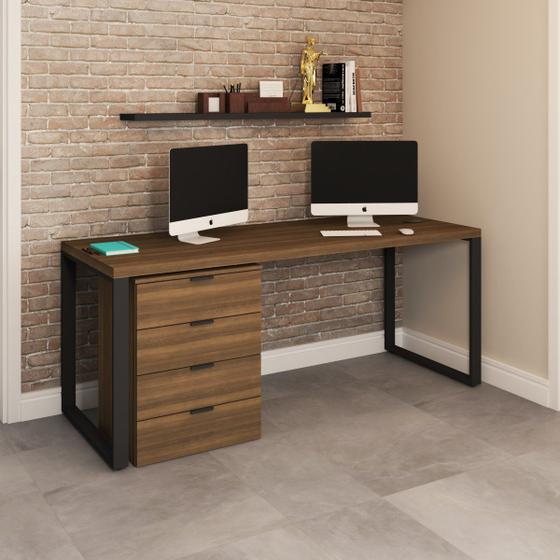 Imagem de Conjunto Home Office Mesa Diretor 150 Cm e Gaveteiro Munique - Kappesberg