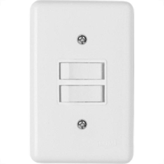 Imagem de Conjunto Ilumi 4X2 Branco Com Placa (1Simples+1Paralelo) 2023