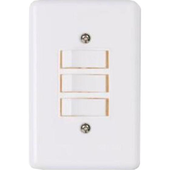 Imagem de Conjunto Ilumi 4X2 Branco Com Placa(3Simples) 2019