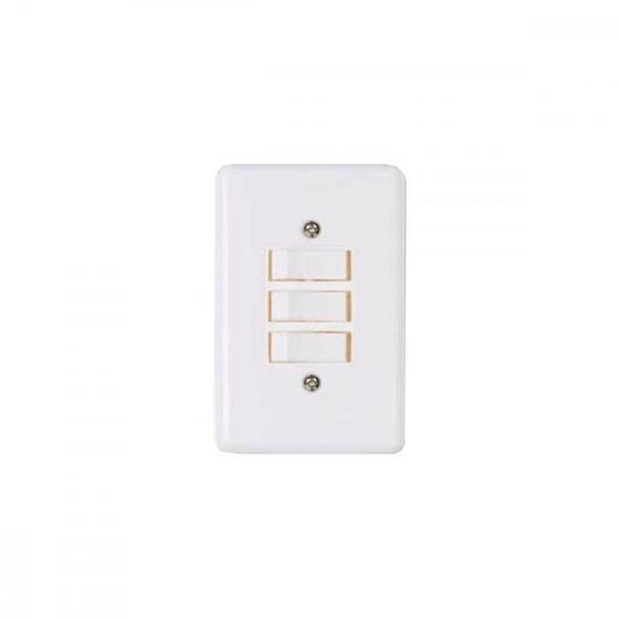 Imagem de Conjunto Ilumi 4X2 Branco Com Placa(3Simples) 2019