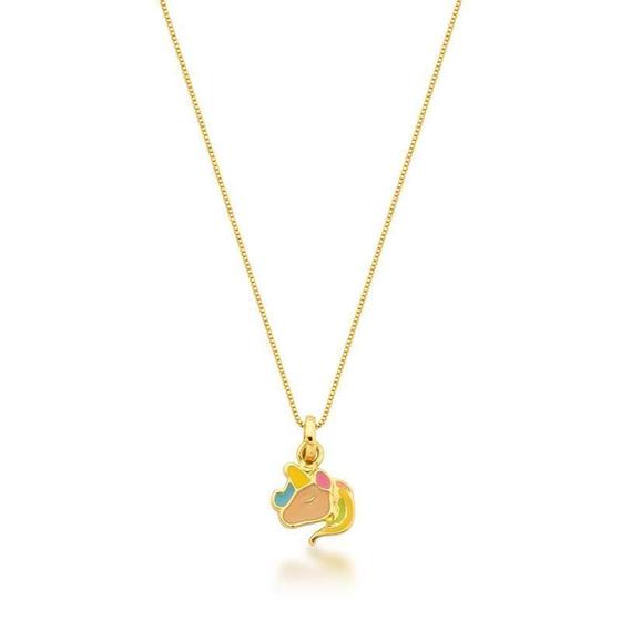 Imagem de Conjunto infantil argola e colar unicornio 