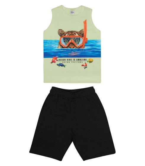 Imagem de Conjunto Infantil Beach Vibes Rovitex Kids Verde