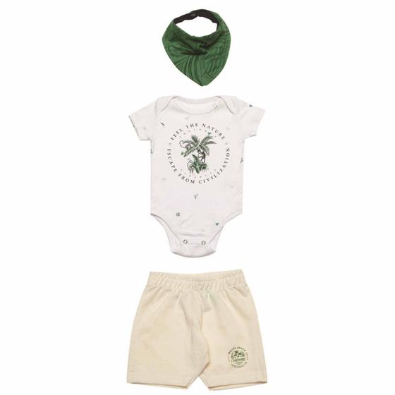 Conjunto Infantil Bebê com Bandana Verde Tholokko Imagem de Conjunto Infantil Bebê com Bandana Verde Tholokko