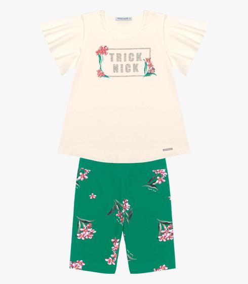 Imagem de Conjunto Infantil Blusa Com Bermuda Trick Nick Verde