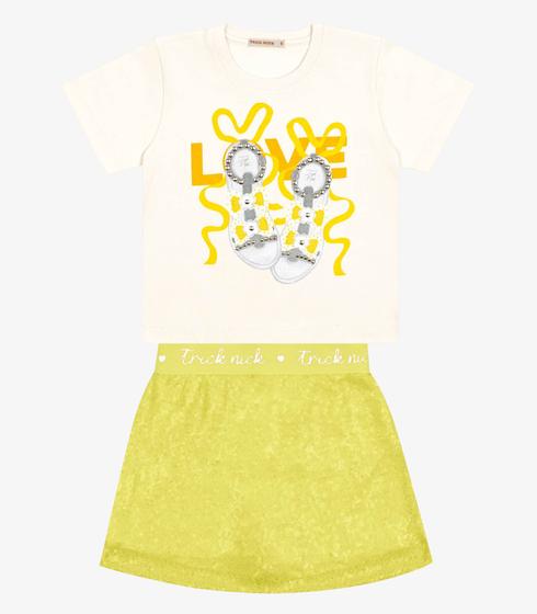 Imagem de Conjunto Infantil Blusa Com Saia Trick Nick Verde