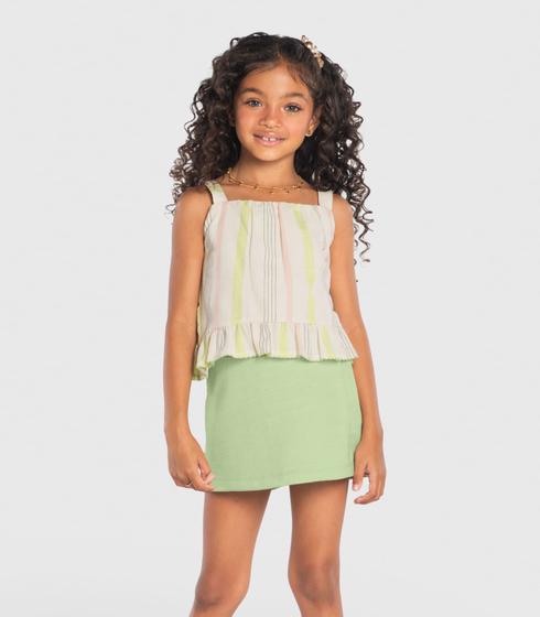 Imagem de Conjunto Infantil Blusa Com Shorts Saia Trick Nick Verde