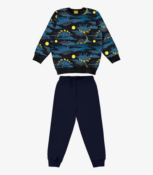 Imagem de Conjunto Infantil Blusão Com Calça Rovi Kids Preto