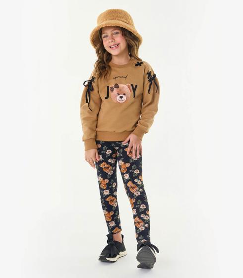 Imagem de Conjunto Infantil Blusão Com Legging Trick Nick Marrom