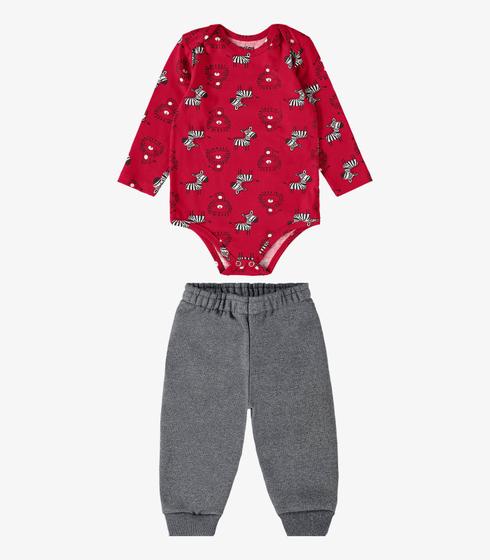 Imagem de Conjunto Infantil Body Com Calça Rovi Kids Vermelho