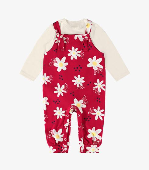 Imagem de Conjunto Infantil Body Com Macacão Rovi Kids Vermelho