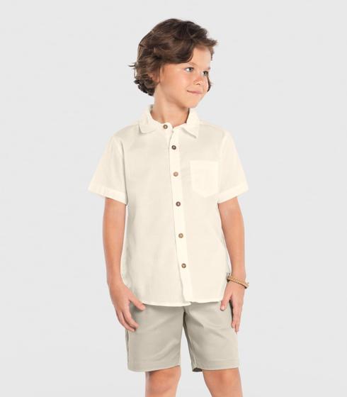 Imagem de Conjunto Infantil Camisa Com Bermuda Trick Nick Bege