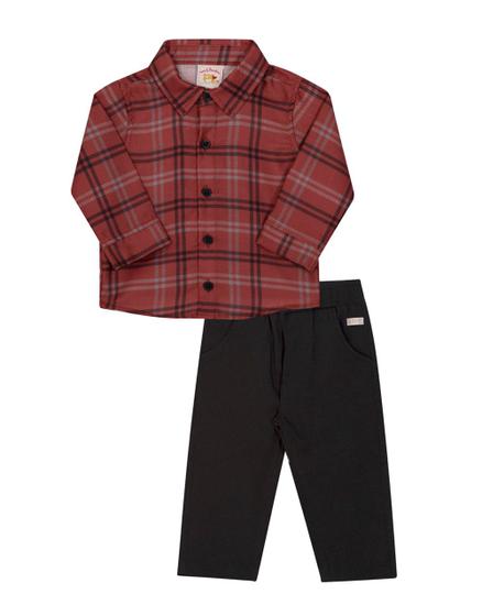 Imagem de Conjunto Infantil Camisa Flanela/Calça Nini &amp Bambini