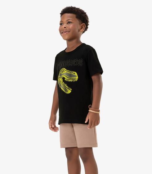 Imagem de Conjunto Infantil Camiseta Com Bermuda Rovi Kids Preto