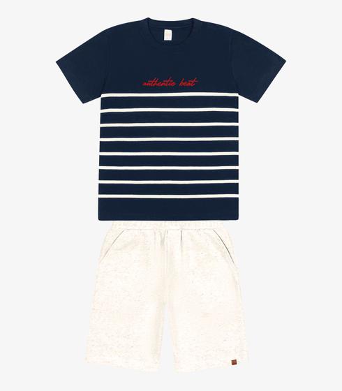 Imagem de Conjunto Infantil Camiseta Com Bermuda Trick Nick Azul