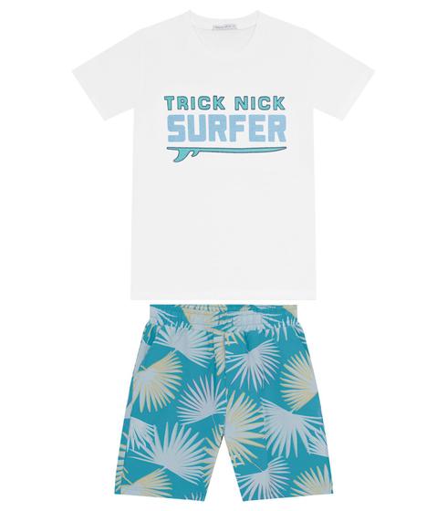 Imagem de Conjunto Infantil Camiseta Com Bermuda Trick Nick Azul