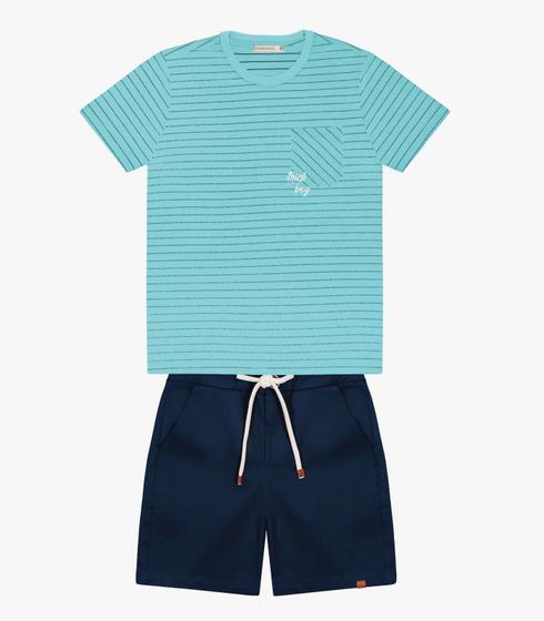 Imagem de Conjunto Infantil Camiseta Com Bermuda Trick Nick Azul