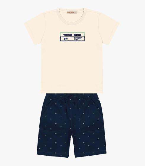 Imagem de Conjunto Infantil Camiseta Com Bermuda Trick Nick Azul