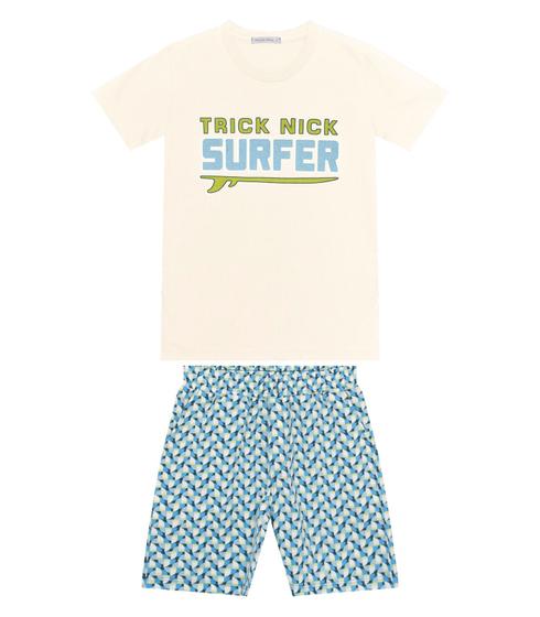 Imagem de Conjunto Infantil Camiseta Com Bermuda Trick Nick Verde