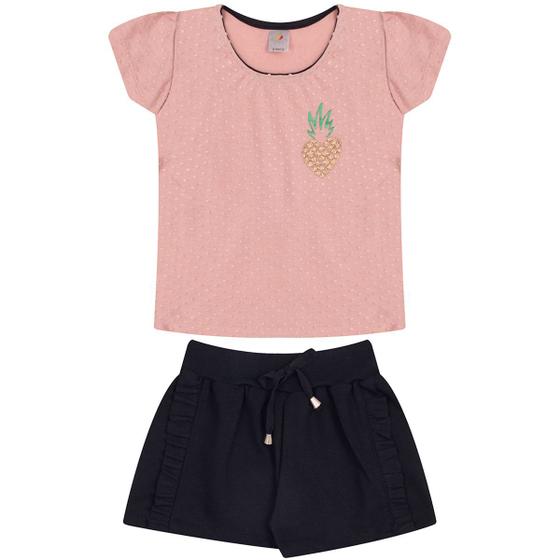 Imagem de Conjunto Infantil Charme Nude com Preto