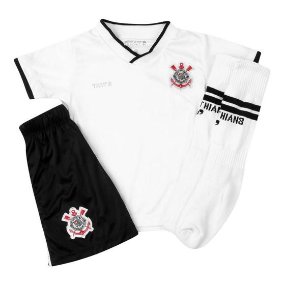 Imagem de Conjunto Infantil Corinthians Uniforme Dry Oficial