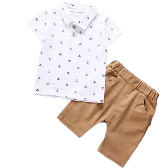 Imagem de Conjunto Infantil Criança Menino Short + Camisa Polo