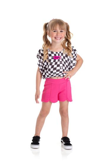 Imagem de Conjunto Infantil Cropped com Detalhe e Short