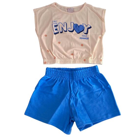 Imagem de Conjunto infantil cropped regata short menina Elian Malwee