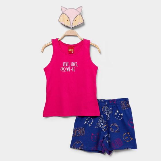 Imagem de Conjunto Infantil Curto Kyly Cat Love Menina