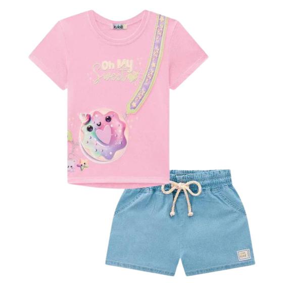 Imagem de Conjunto Infantil Curto Menina Kukiê Blusa e Short