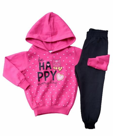 Imagem de Conjunto infantil de inverno feminino- Moletom Bju Babys Collection- REF26366 - Tamanho 03