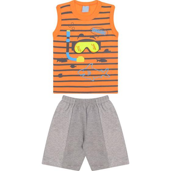 Imagem de Conjunto Infantil de Menino Shark Laranja